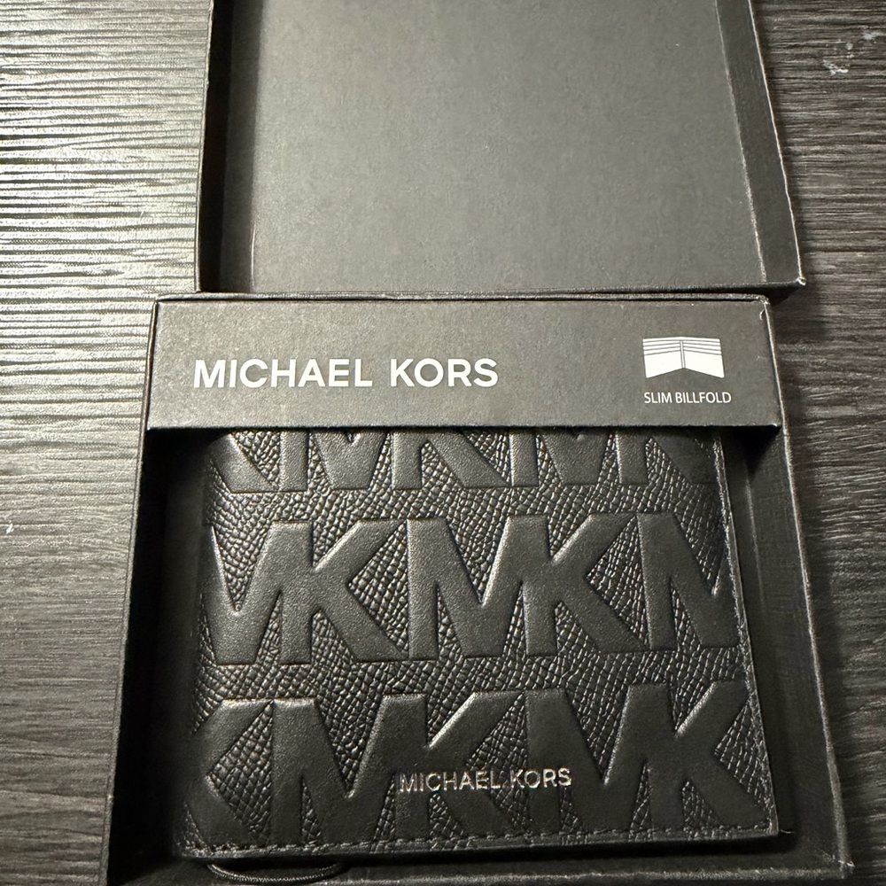 Michael Kors Embossed Black Card Holder